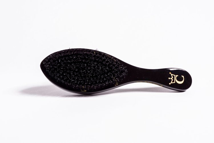 New! Onyx Black | Hard Flex Bristle | Crown O.G. 360 Wave Brush - Curved Brush King