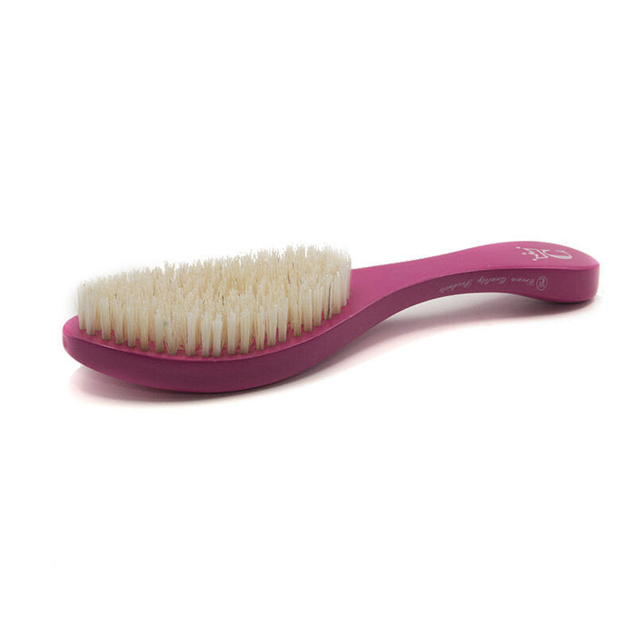 360 Wave Brush | Hot Pink | Medium Mixed Boar Bristle (Crown Quality Products - CQP) - Curved Brush King