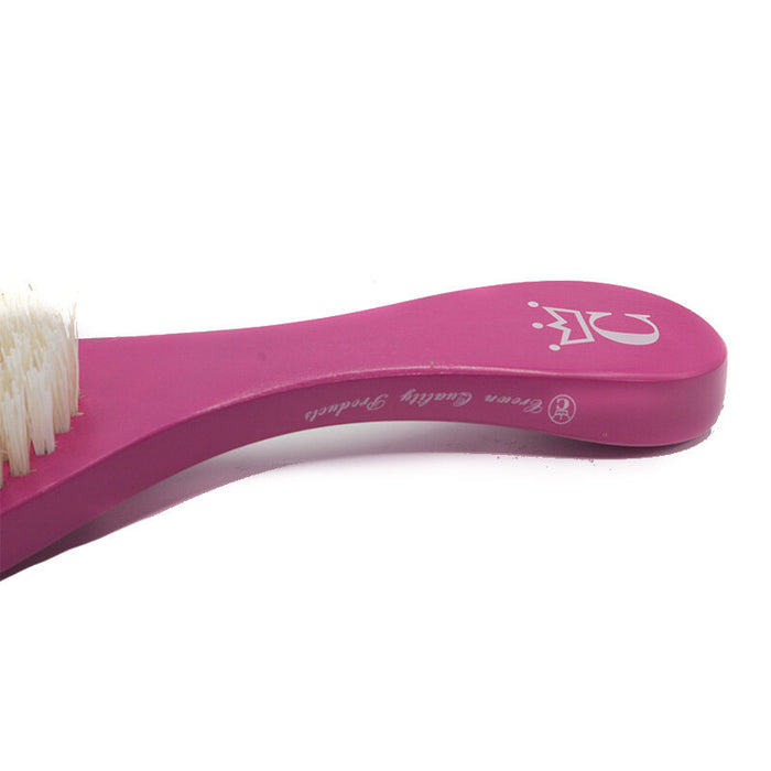 360 Wave Brush | Hot Pink | Medium Mixed Boar Bristle (Crown Quality Products - CQP) - Curved Brush King