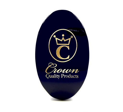 Royal Blue & Engraved Logo | Medium Mixed Boar Bristle | Caesar Original 360 Wave Brush (Crown Quality Products - CQP) - Curved Brush King