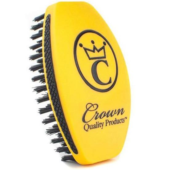 Challenger Yellow - Hard - Caesar 2.0 360 Sport Wave Brush (CQP) - Curved Brush King
