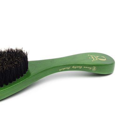 360 Gold Wave Brush - Crown Emerald Green Medium (Crown Quality Products - CQP) - Curved Brush King