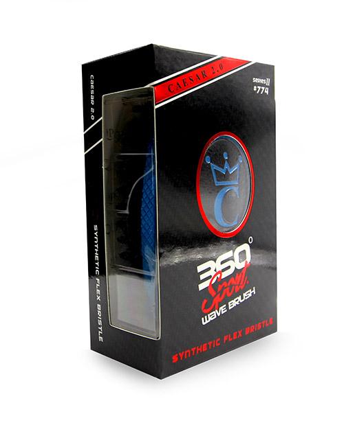 Black Ice - Hard - Caesar 2.0 360 Sport Wave Brush (CQP) - Curved Brush King