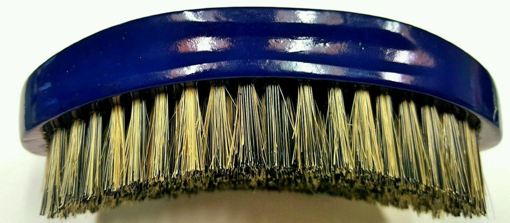 360 Gold Wave Brush - Caesar - Blue Medium (Crown Quality Products - CQP) - Curved Brush King